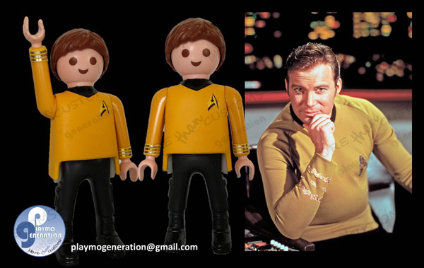 Capitán Kirk  custom Playmobil de la serie Star Trek